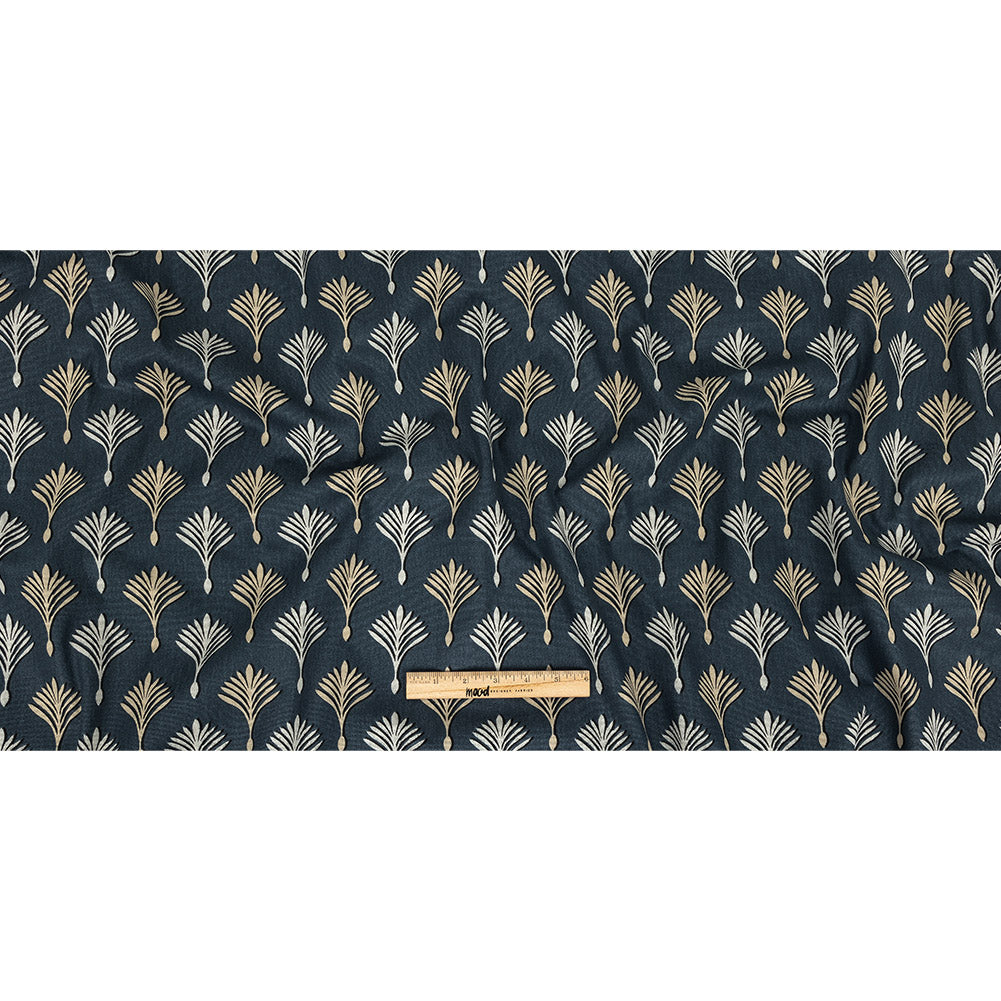 Cotton Canvas Print - Midnight Geometric Ferns - British Imported Full Cotton Canvas Print - Midnight Geometric Ferns - British Imported Full