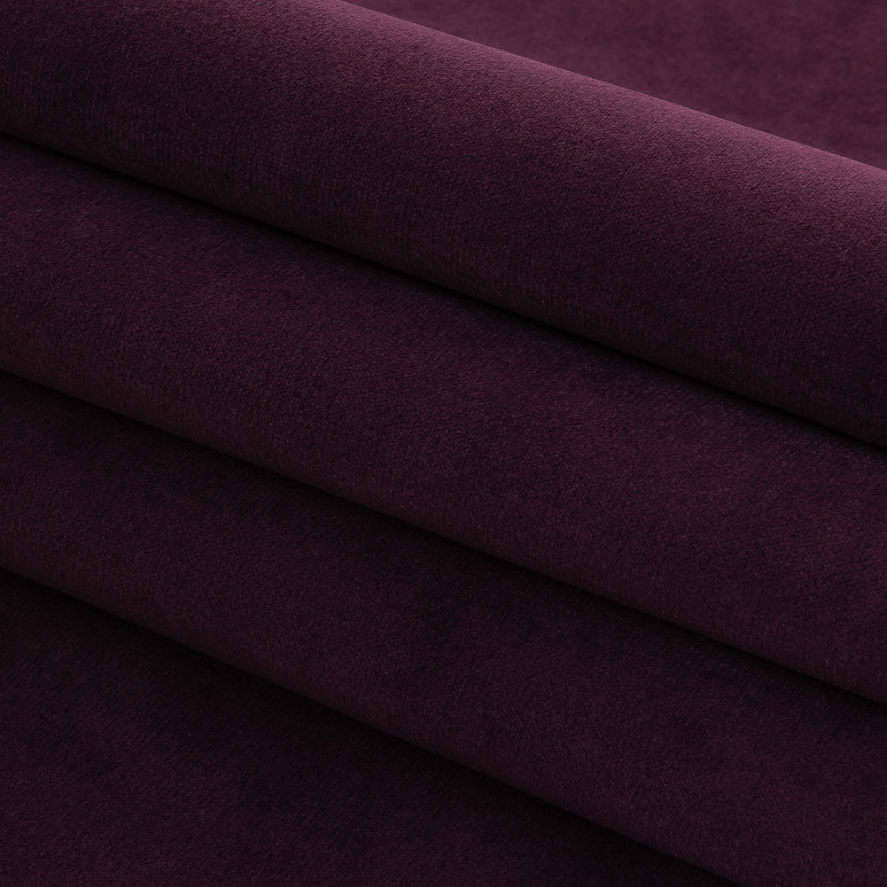 Polyester Drapery Velvet - Aubergine - British Imported Folded Polyester Drapery Velvet - Aubergine - British Imported Folded