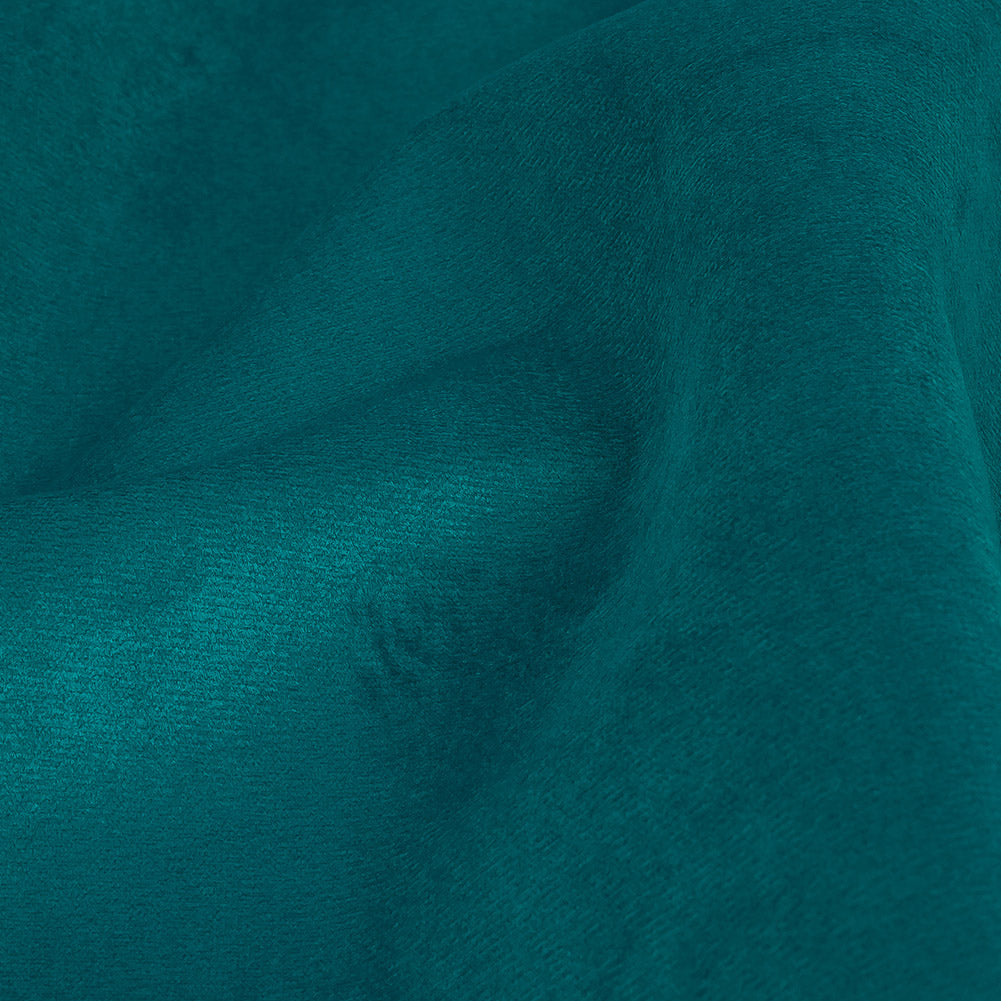 Polyester Drapery Velvet - Azure - British Imported Detail Polyester Drapery Velvet - Azure - British Imported Detail