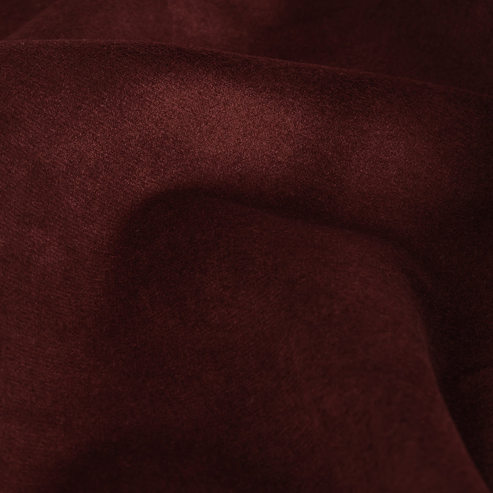 Polyester Drapery Velvet - Cherry - British Imported Detail Polyester Drapery Velvet - Cherry - British Imported Detail