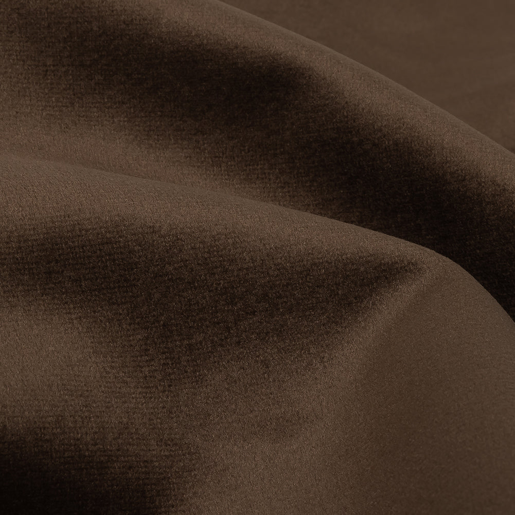 Polyester Drapery Velvet - Espresso - British Imported Detail Polyester Drapery Velvet - Espresso - British Imported Detail