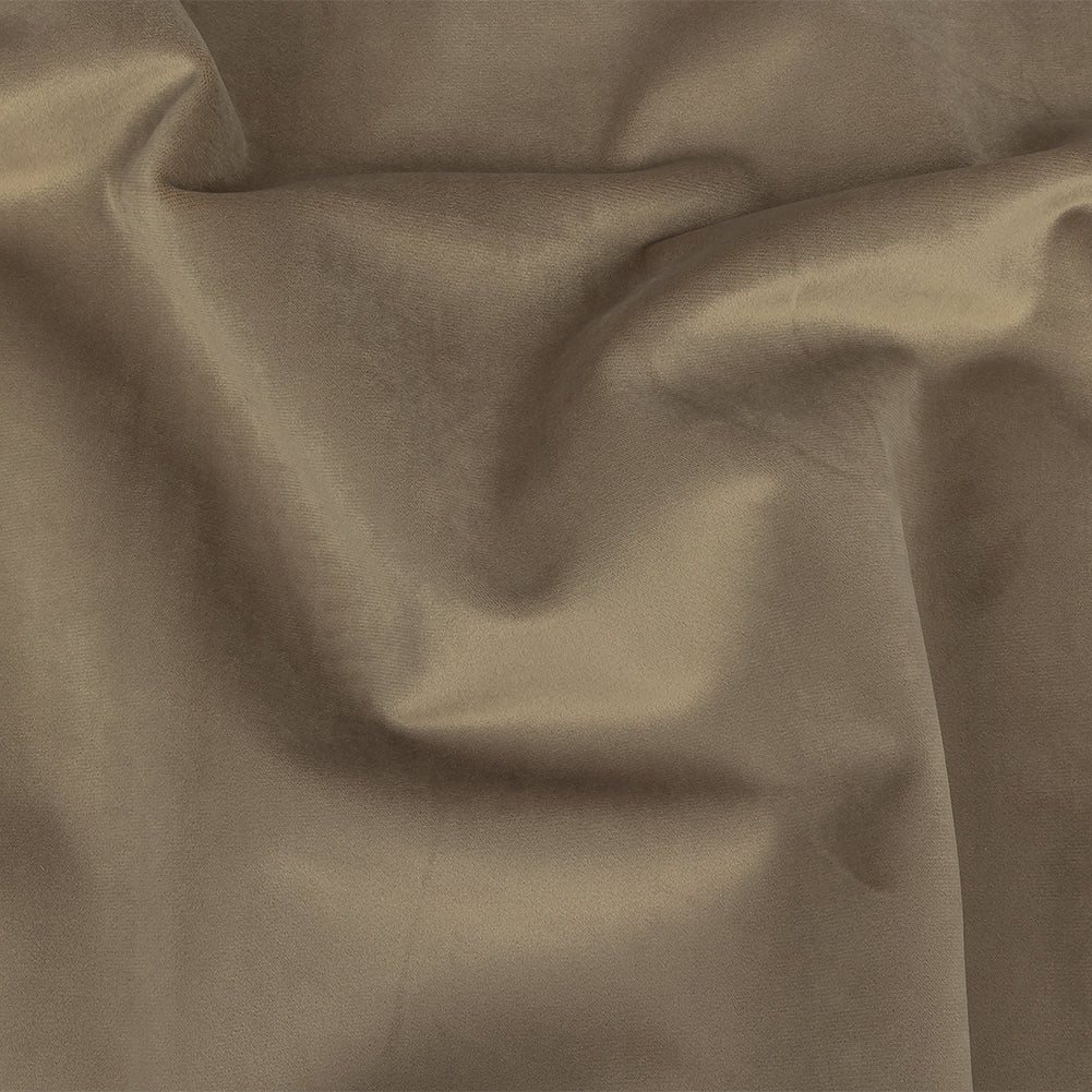 Polyester Drapery Velvet - Mushroom - British Imported Polyester Drapery Velvet - Mushroom - British Imported
