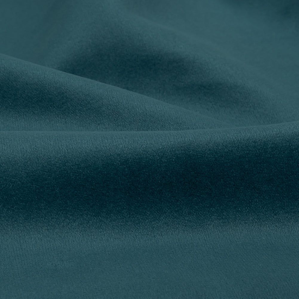 Polyester Drapery Velvet - Ocean - British Imported Detail Polyester Drapery Velvet - Ocean - British Imported Detail