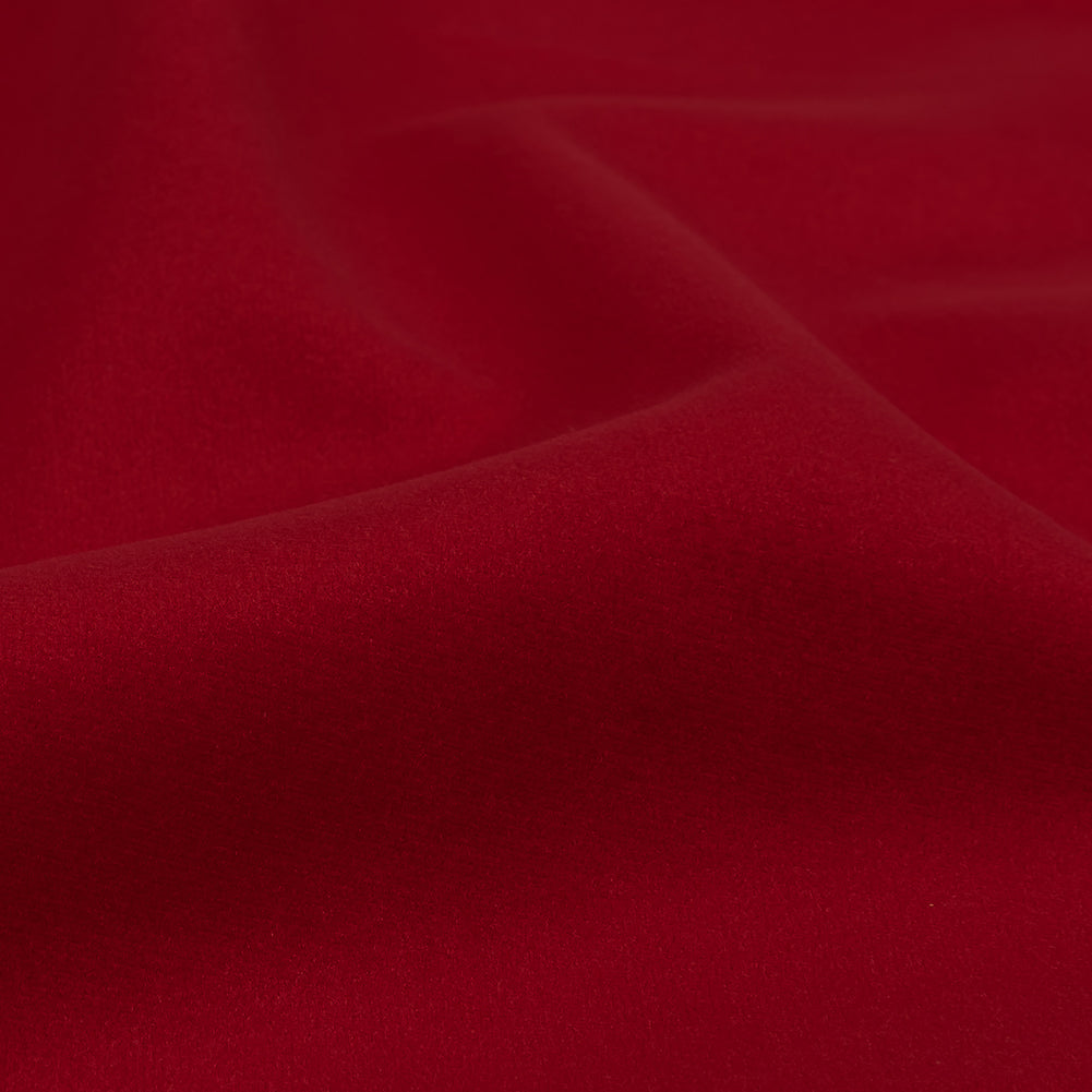 Polyester Drapery Velvet - Scarlet - British Imported Detail Polyester Drapery Velvet - Scarlet - British Imported Detail