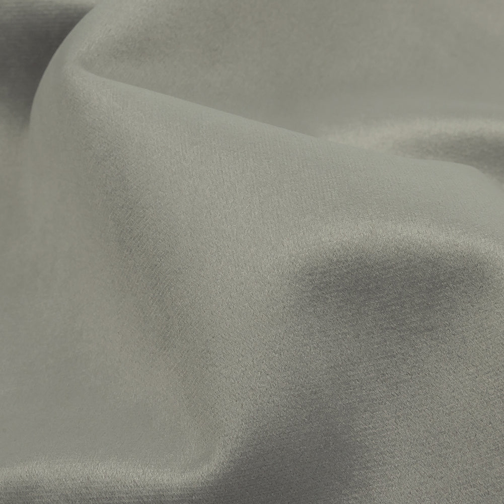 Polyester Drapery Velvet - Silver - British Imported Detail Polyester Drapery Velvet - Silver - British Imported Detail