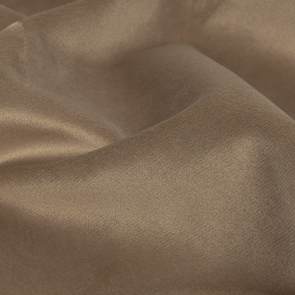 Polyester Drapery Velvet - Toffee - British Imported Detail Polyester Drapery Velvet - Toffee - British Imported Detail