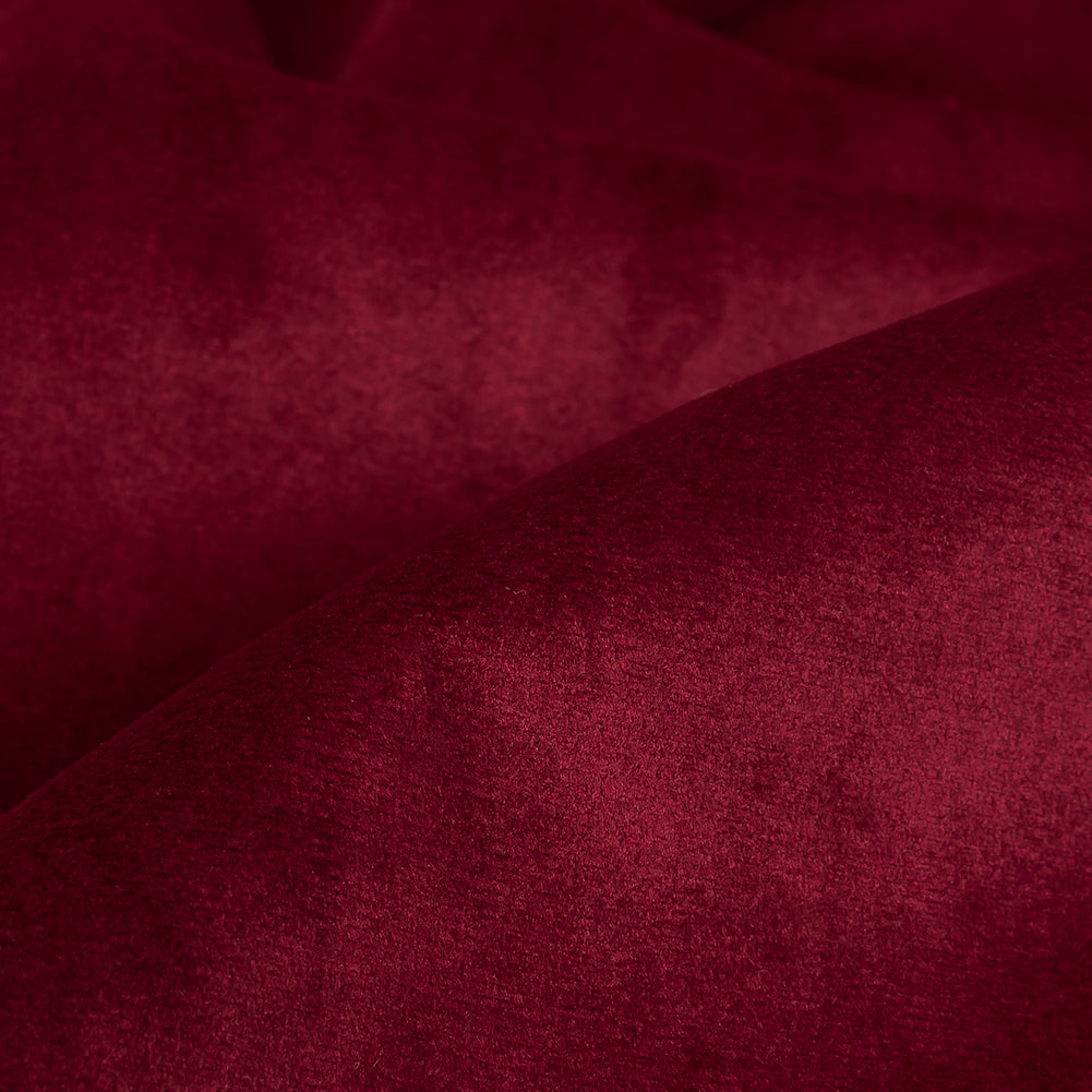 Polyester Drapery Velvet - Wine - British Imported Detail Polyester Drapery Velvet - Wine - British Imported Detail