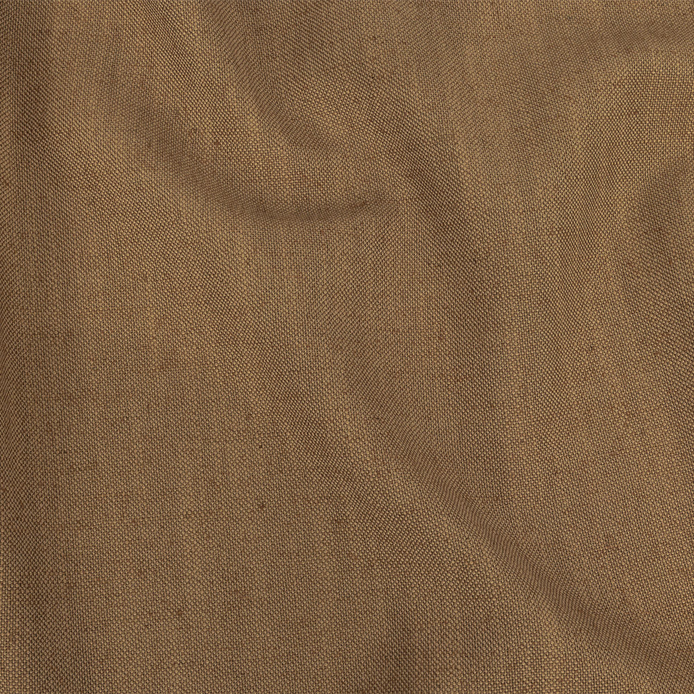 Polyester, Viscose and Linen Woven - Caramel - British Imported Polyester, Viscose and Linen Woven - Caramel - British Imported