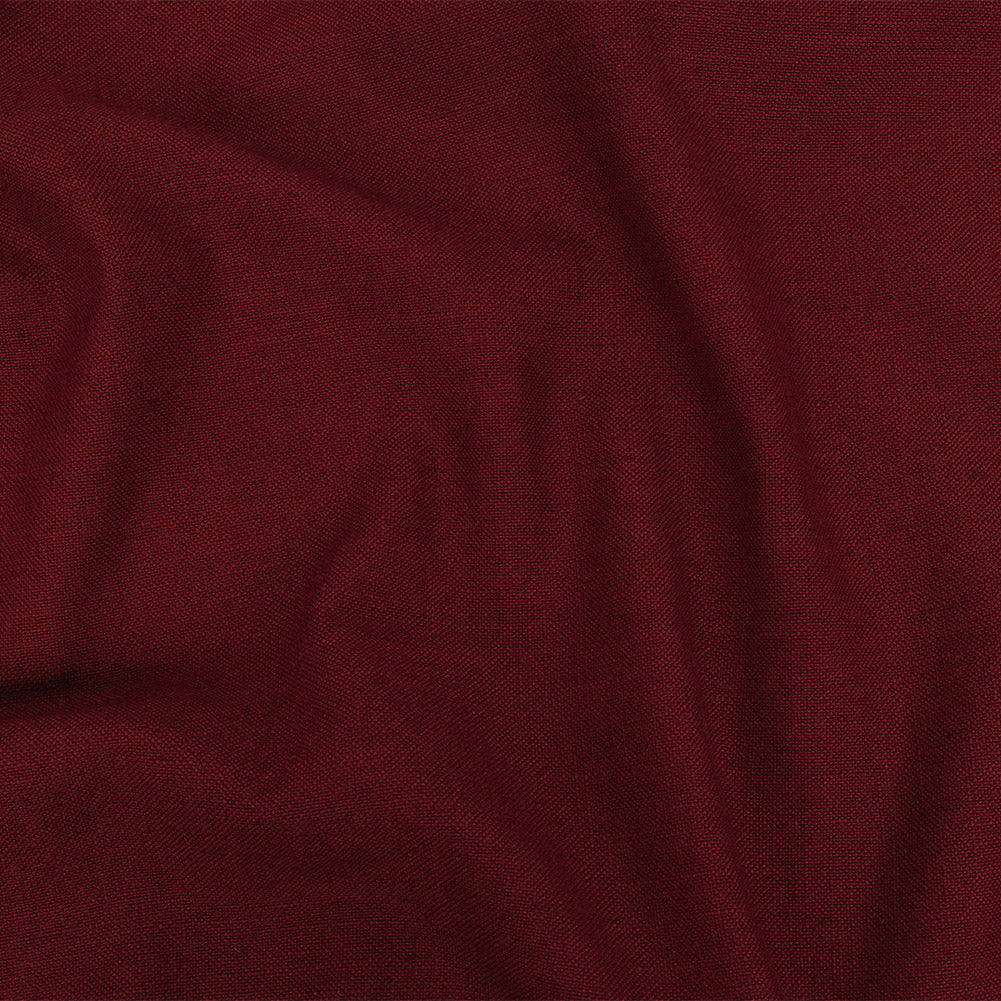 Polyester, Viscose and Linen Woven - Claret - British Imported Polyester, Viscose and Linen Woven - Claret - British Imported