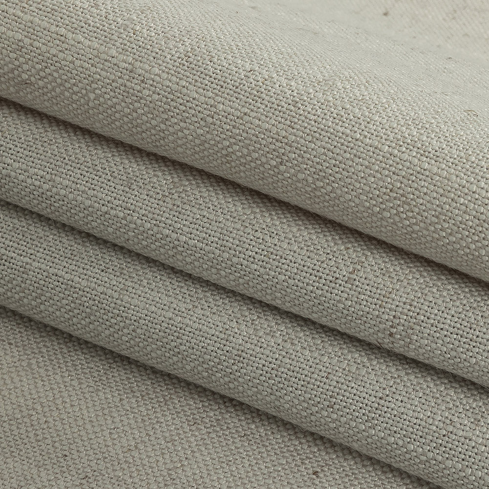 Polyester, Viscose and Linen Woven - Ivory - British Imported Folded Polyester, Viscose and Linen Woven - Ivory - British Imported Folded