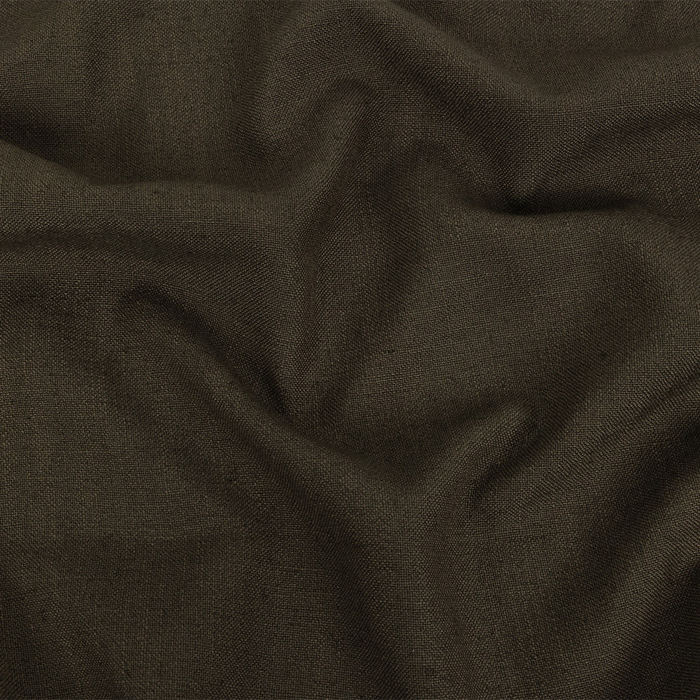 Polyester, Viscose and Linen Woven - Mocha - British Imported Polyester, Viscose and Linen Woven - Mocha - British Imported