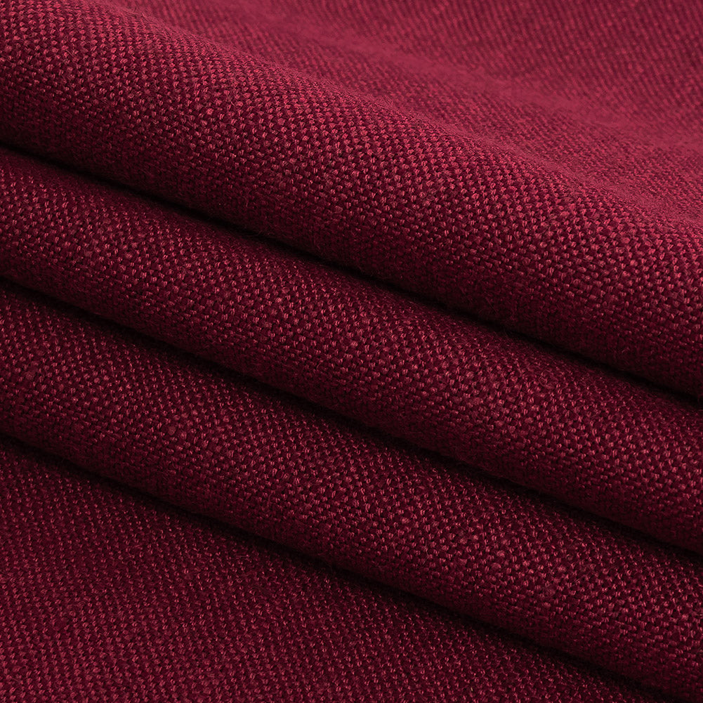 Polyester, Viscose and Linen Woven - Mulberry - British Imported Folded Polyester, Viscose and Linen Woven - Mulberry - British Imported Folded