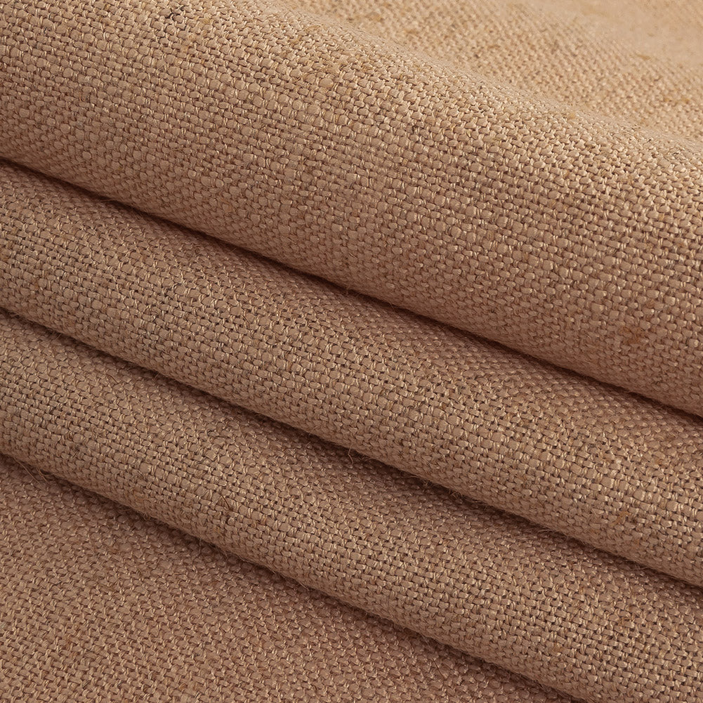 Polyester, Viscose and Linen Woven - Nude - British Imported Folded Polyester, Viscose and Linen Woven - Nude - British Imported Folded