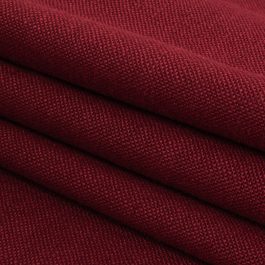 Polyester, Viscose and Linen Woven - Raspberry - British Imported Folded