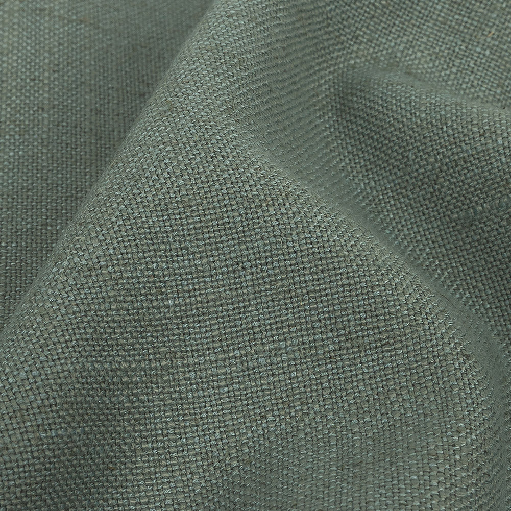 Polyester, Viscose and Linen Woven - Sage - British Imported Detail Polyester, Viscose and Linen Woven - Sage - British Imported Detail