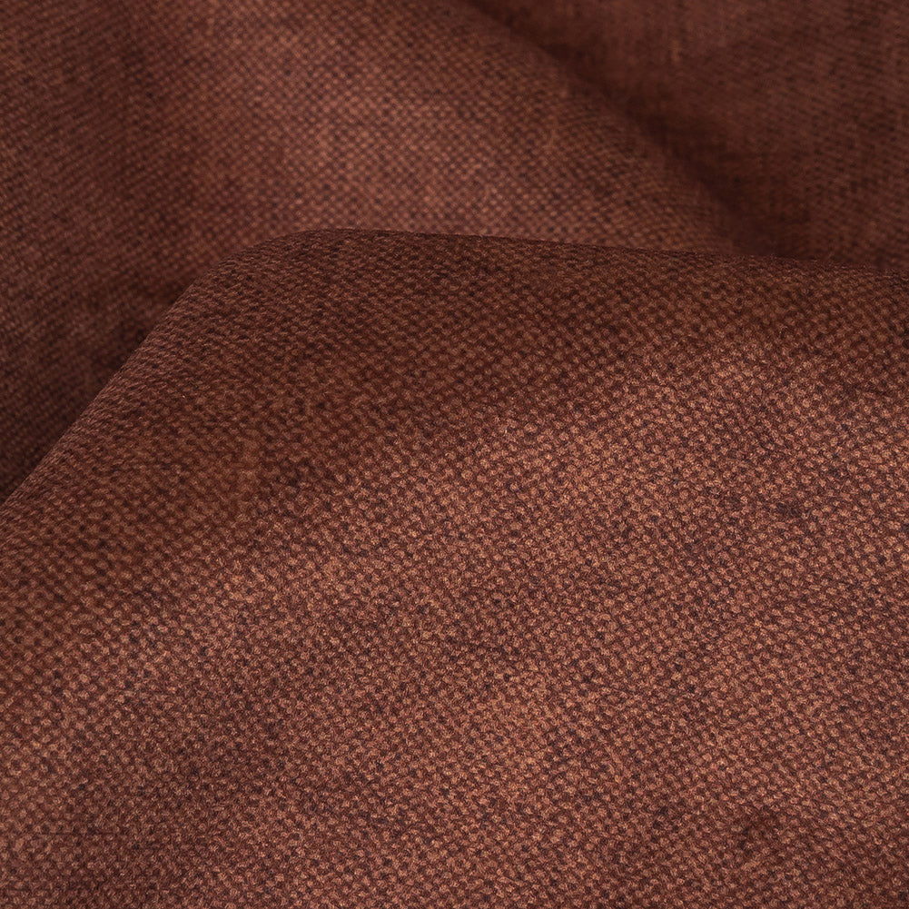 Polyester Microvelvet - Mahogany - British Imported Detail Polyester Microvelvet - Mahogany - British Imported Detail