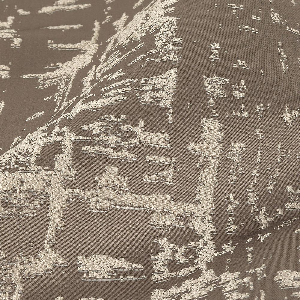 Satin-Faced Drapery Jacquard - Graphite Abstract - British Imported Detail Satin-Faced Drapery Jacquard - Graphite Abstract - British Imported Detail