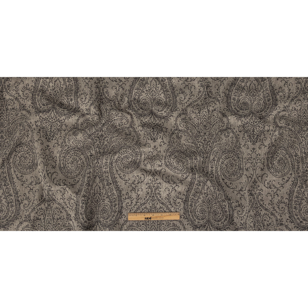 Drapery Jacquard - Graphite Damask - British Imported Full Drapery Jacquard - Graphite Damask - British Imported Full