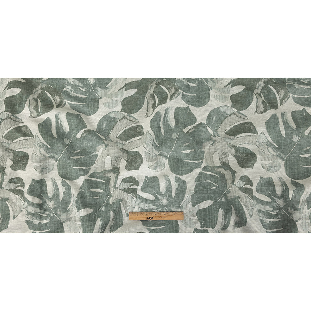 Drapery Jacquard - Spa Monstera Leaves - British Imported Full Drapery Jacquard - Spa Monstera Leaves - British Imported Full
