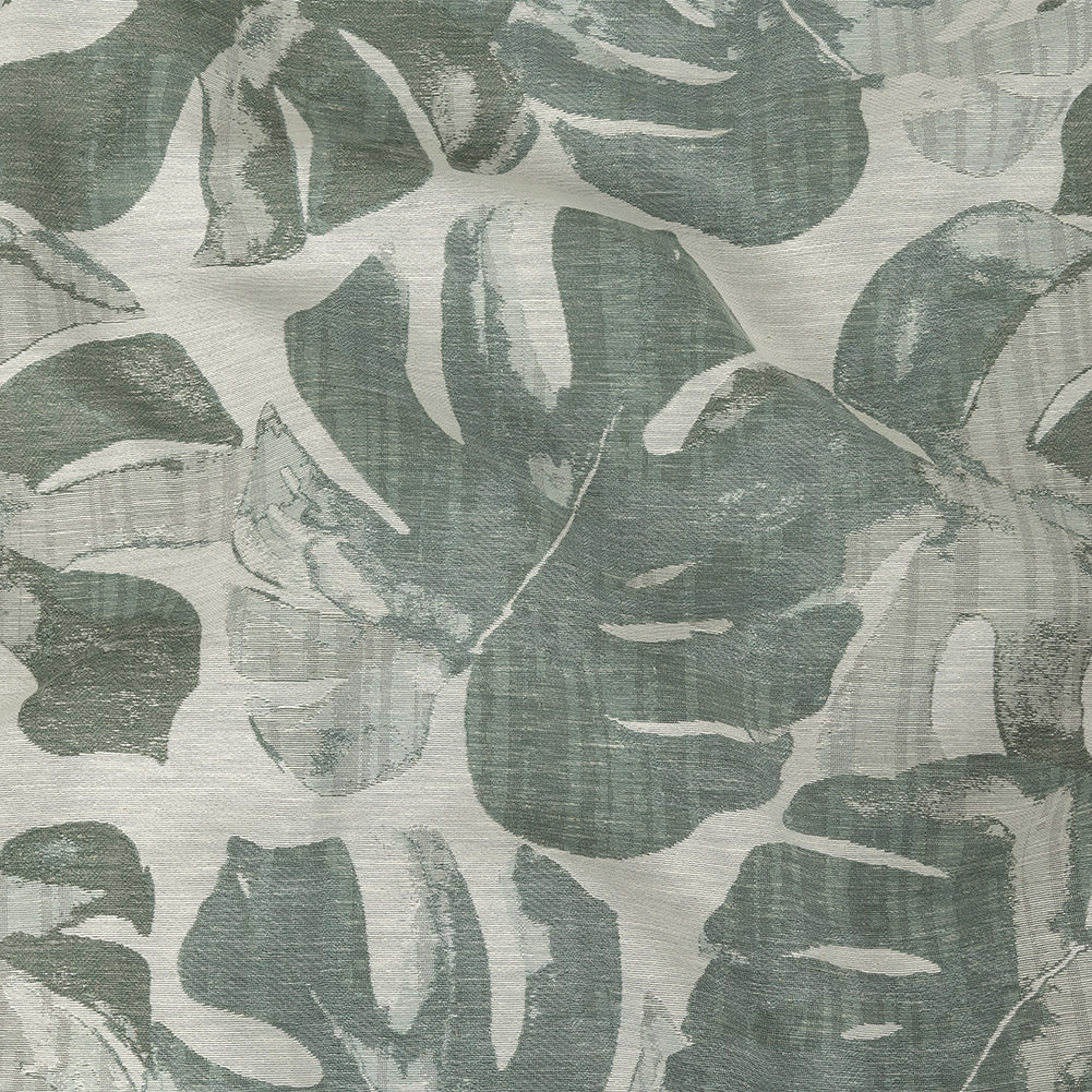 Drapery Jacquard - Spa Monstera Leaves - British Imported Drapery Jacquard - Spa Monstera Leaves - British Imported