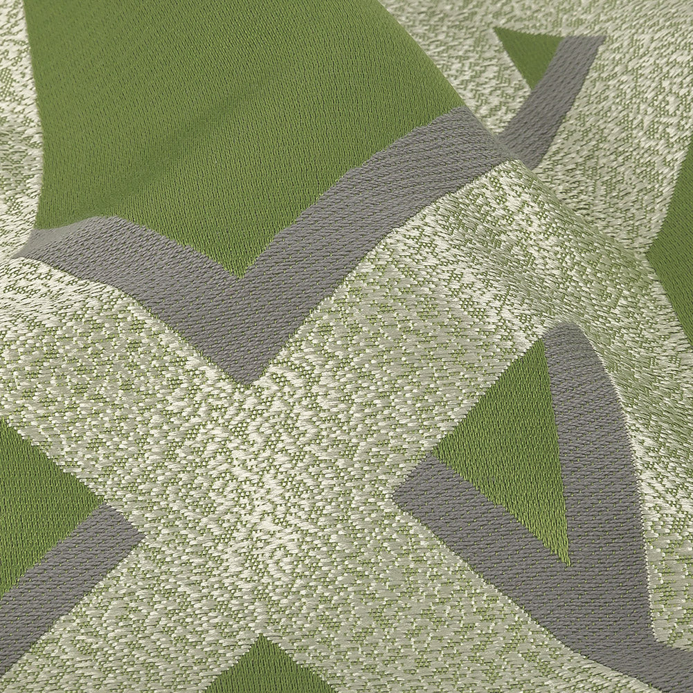 Drapery Jacquard - Kiwi Geometric Lattice - British Imported Detail Drapery Jacquard - Kiwi Geometric Lattice - British Imported Detail