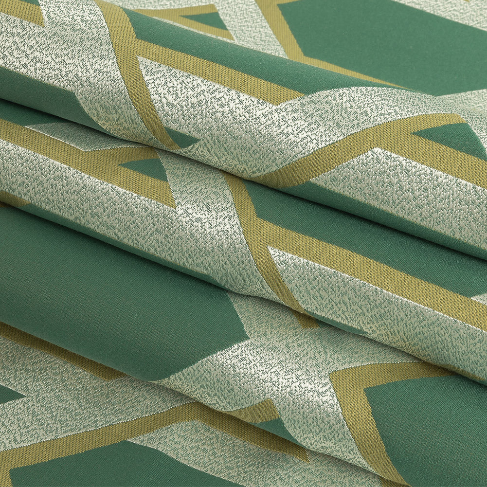 Drapery Jacquard - Spa Geometric Lattice - British Imported Folded Drapery Jacquard - Spa Geometric Lattice - British Imported Folded