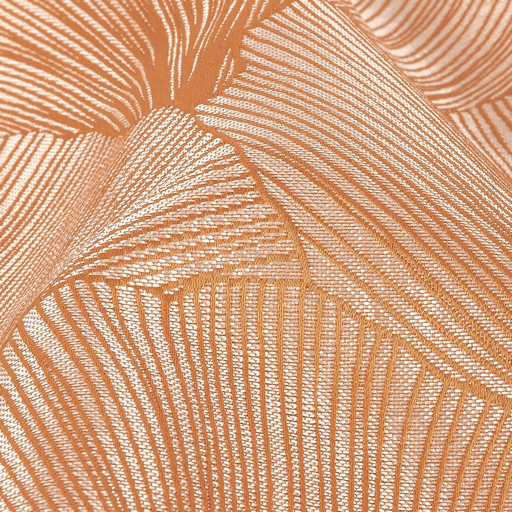 Drapery Jacquard - Papaya Fanning Petals - British Imported Detail Drapery Jacquard - Papaya Fanning Petals - British Imported Detail