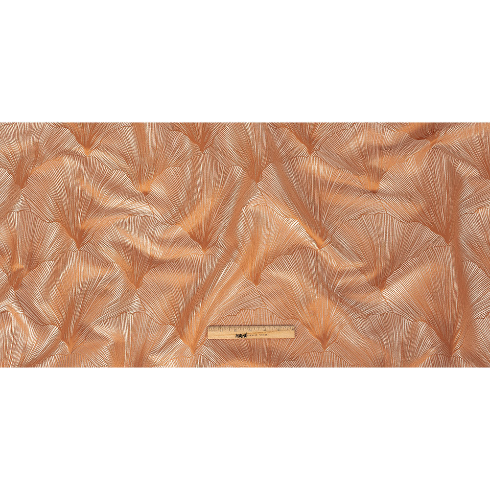 Drapery Jacquard - Papaya Fanning Petals - British Imported Full Drapery Jacquard - Papaya Fanning Petals - British Imported Full