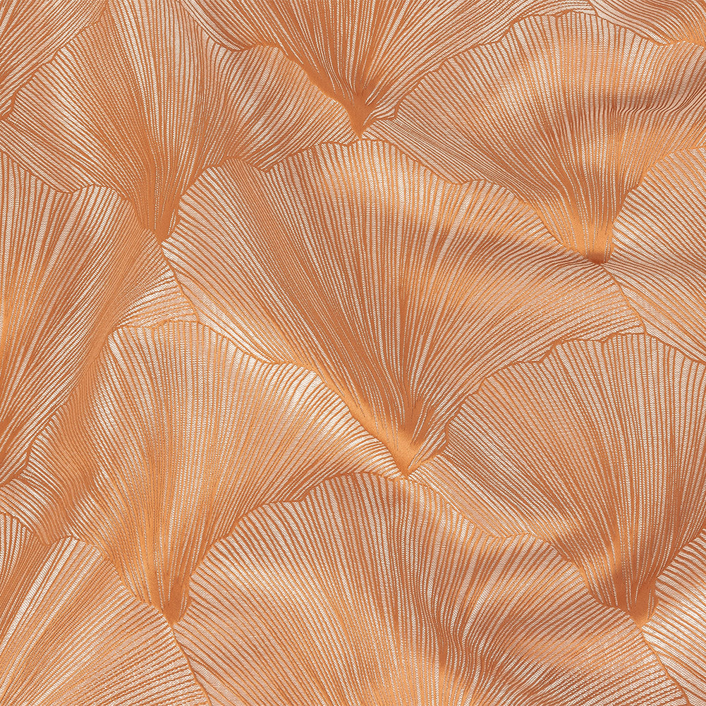 Drapery Jacquard - Papaya Fanning Petals - British Imported Drapery Jacquard - Papaya Fanning Petals - British Imported
