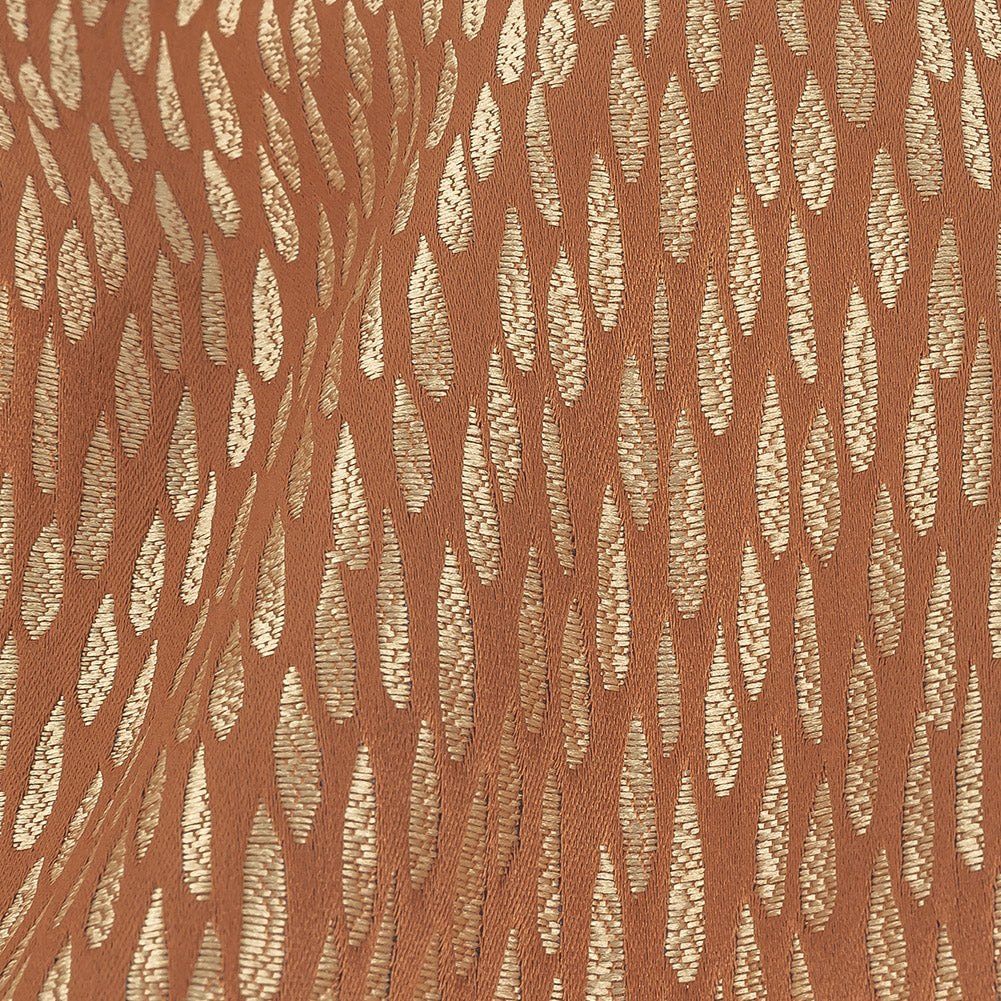 Luminous Drapery Jacquard - Coral Raindrops - British Imported Detail
