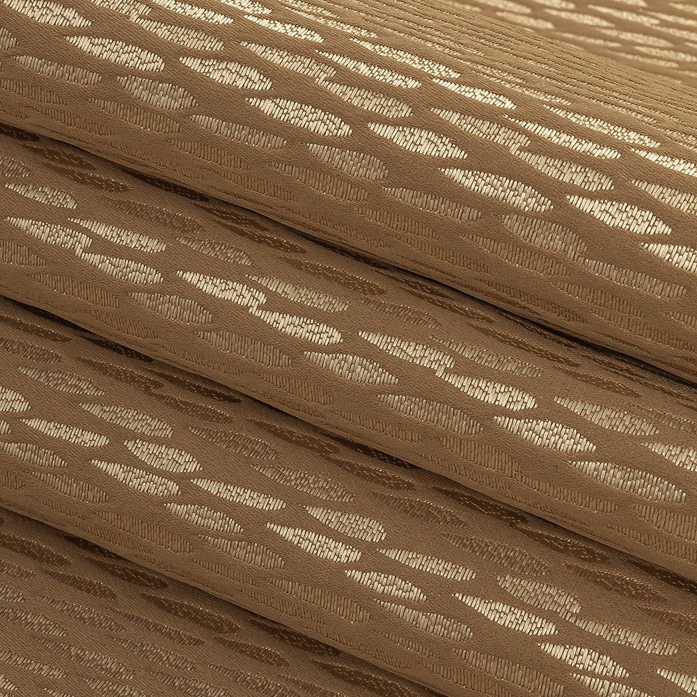 Luminous Drapery Jacquard - Gold Raindrops - British Imported Folded Luminous Drapery Jacquard - Gold Raindrops - British Imported Folded