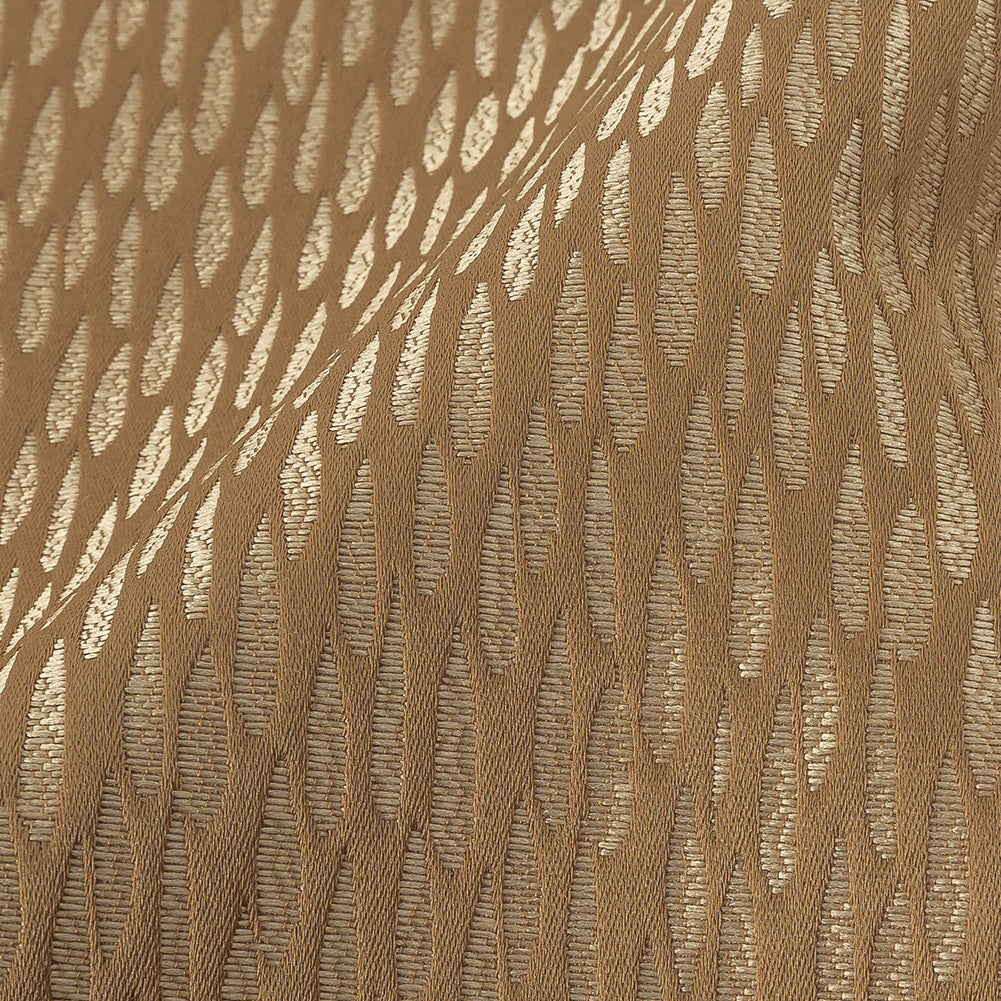 Luminous Drapery Jacquard - Gold Raindrops - British Imported Detail Luminous Drapery Jacquard - Gold Raindrops - British Imported Detail