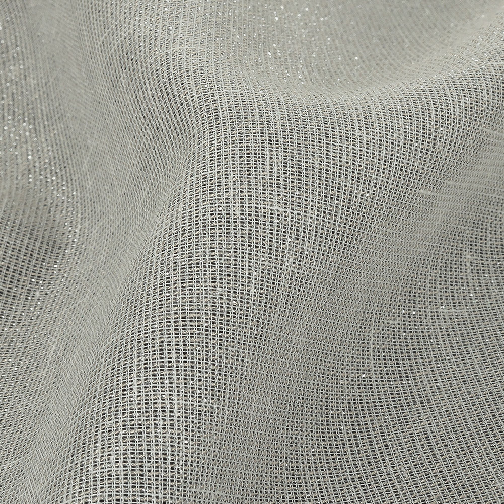 Metallic Drapery Sheers 118" - Ice - British Imported Detail Metallic Drapery Sheers 118" - Ice - British Imported Detail