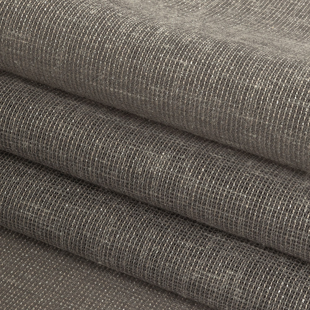 Metallic Drapery Sheers 118" - Silver - British Imported Folded