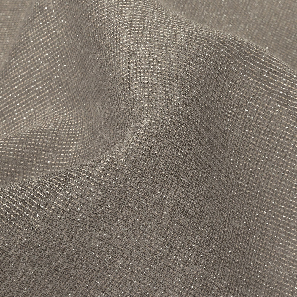 Metallic Drapery Sheers 118" - Silver - British Imported Detail