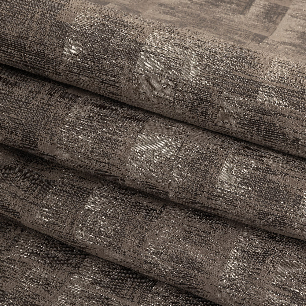 Metallic Drapery Woven - Pewter Ikat - British Imported Folded Metallic Drapery Woven - Pewter Ikat - British Imported Folded