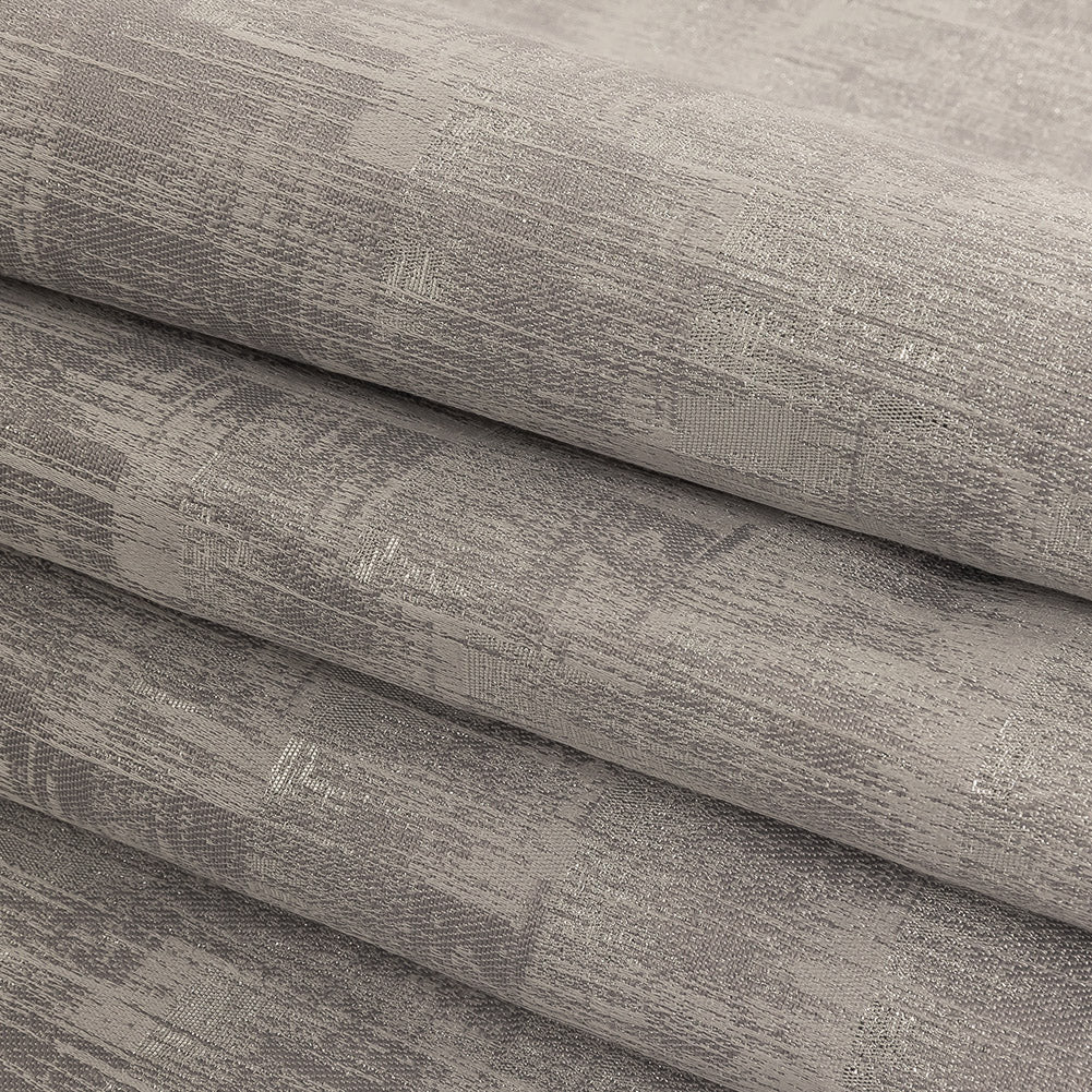 Metallic Drapery Woven - Silver Ikat - British Imported Folded Metallic Drapery Woven - Silver Ikat - British Imported Folded