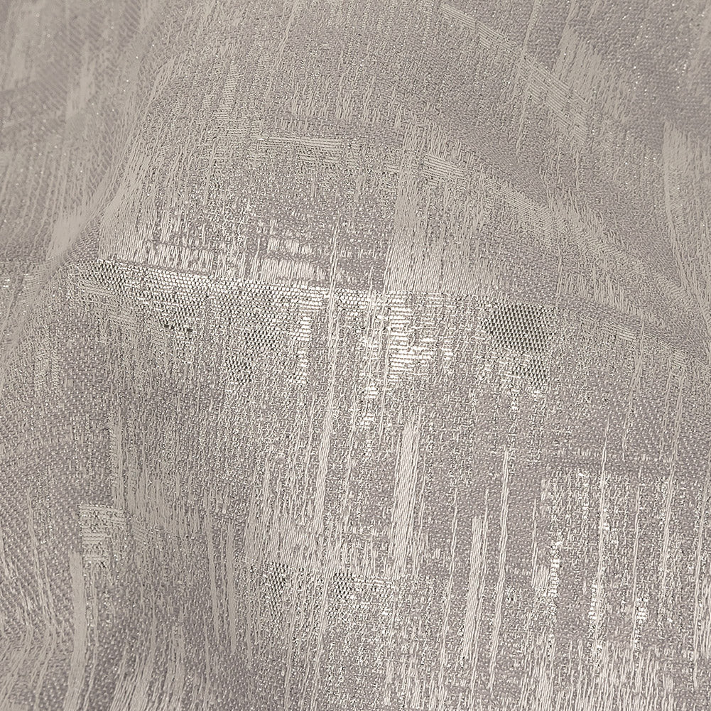 Metallic Drapery Woven - Silver Ikat - British Imported Detail Metallic Drapery Woven - Silver Ikat - British Imported Detail
