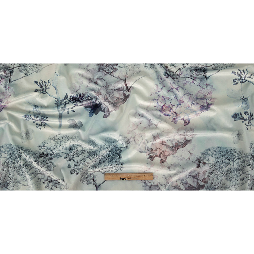Polyester Knit Microvelvet - Mist Floral - British Imported Full Polyester Knit Microvelvet - Mist Floral - British Imported Full