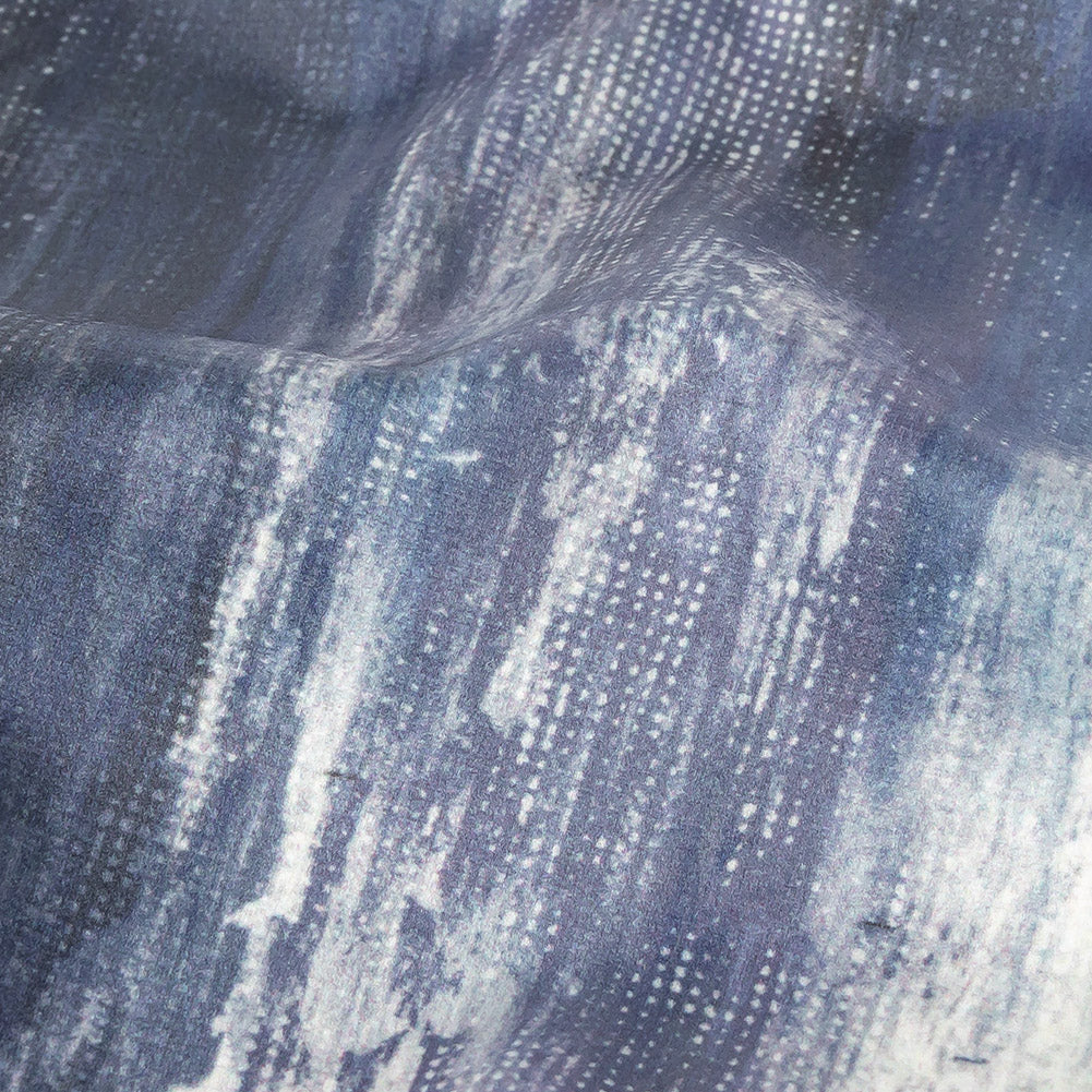 Polyester Knit Microvelvet Print - Amethyst Brushstrokes - British Imported Detail Polyester Knit Microvelvet Print - Amethyst Brushstrokes - British Imported Detail