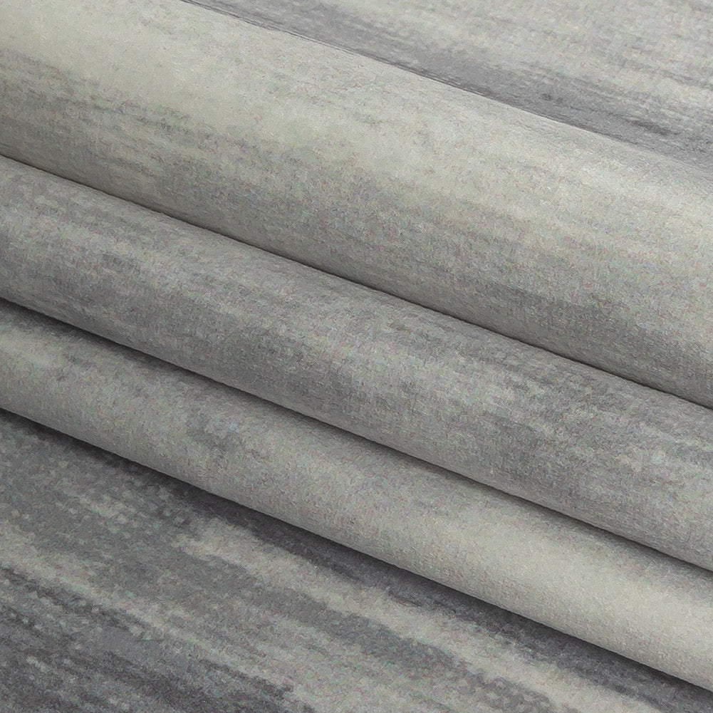 Polyester Knit Microvelvet Print - Slate Brushstrokes - British Imported Folded Polyester Knit Microvelvet Print - Slate Brushstrokes - British Imported Folded