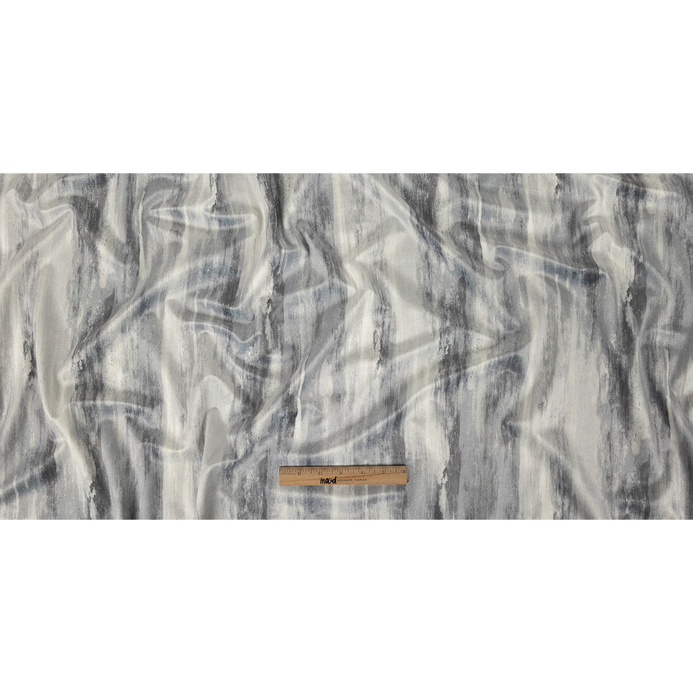 Polyester Knit Microvelvet Print - Slate Brushstrokes - British Imported Full Polyester Knit Microvelvet Print - Slate Brushstrokes - British Imported Full