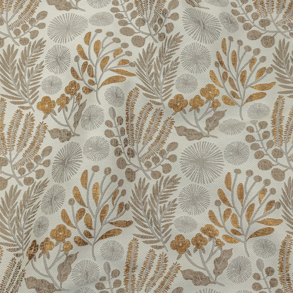 Drapery Jacquard - Gold Foliage - British Imported Drapery Jacquard - Gold Foliage - British Imported