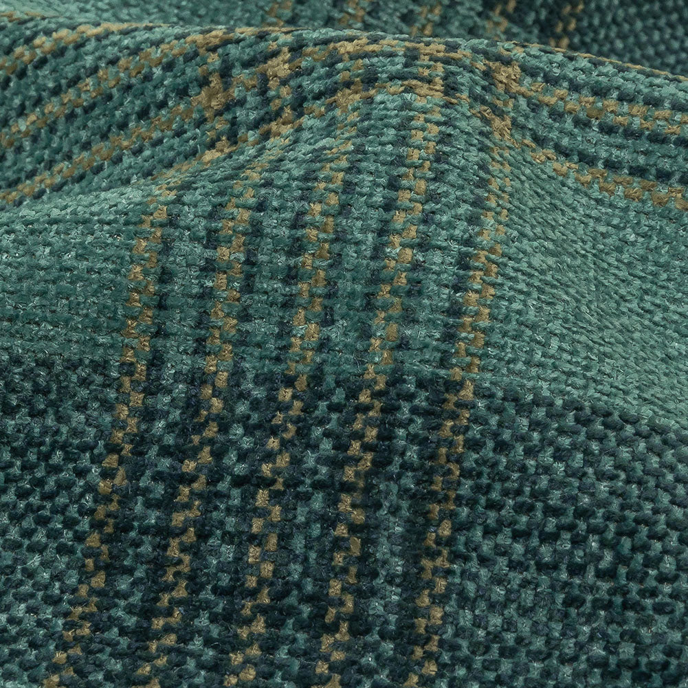 Polyester Chenille - Spa Plaid - British Imported Detail Polyester Chenille - Spa Plaid - British Imported Detail