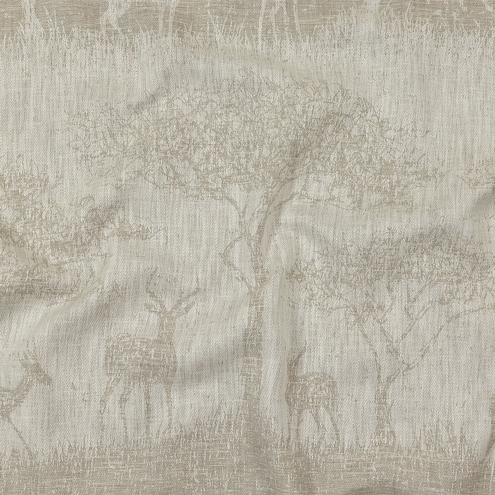 Drapery Jacquard Panel - Fawn Antelope in the Wild - British Imported Drapery Jacquard Panel - Fawn Antelope in the Wild - British Imported