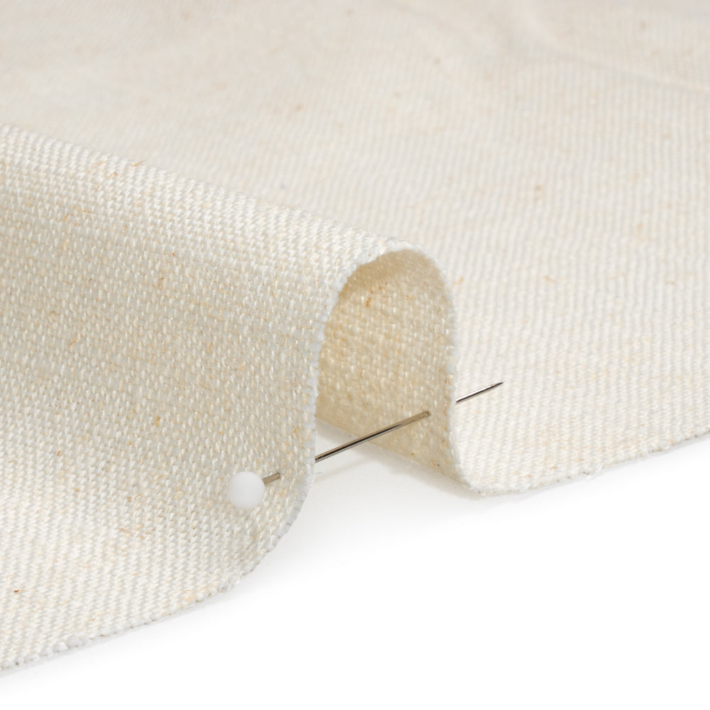 Linen, Viscose and Polyester Woven - Oyster - British Imported Detail Linen, Viscose and Polyester Woven - Oyster - British Imported Detail