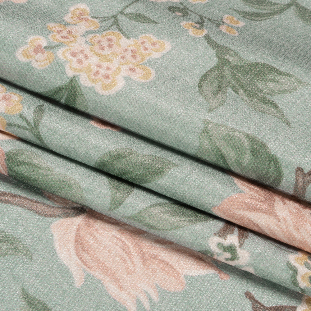 Printed Chenille Woven - Blush Floral - British Imported Folded Printed Chenille Woven - Blush Floral - British Imported Folded