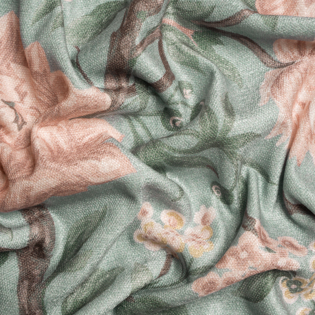 Printed Chenille Woven - Blush Floral - British Imported Printed Chenille Woven - Blush Floral - British Imported