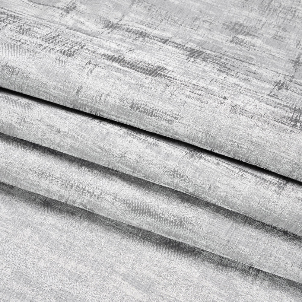 Drapery Jacquard - Dove Distressed Abstract - British Imported Folded Drapery Jacquard - Dove Distressed Abstract - British Imported Folded