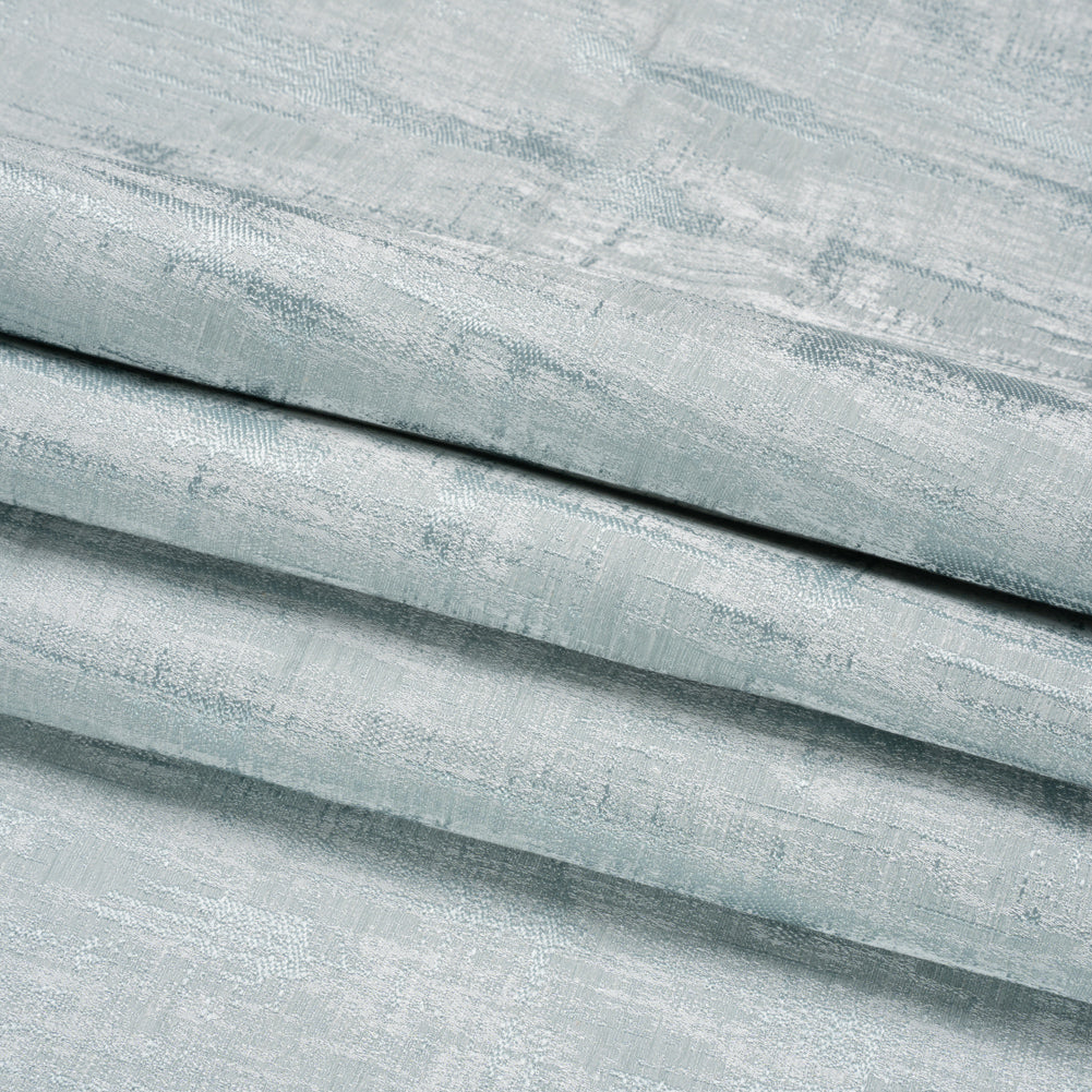 Drapery Jacquard - Duckegg Distressed Abstract - British Imported Folded Drapery Jacquard - Duckegg Distressed Abstract - British Imported Folded